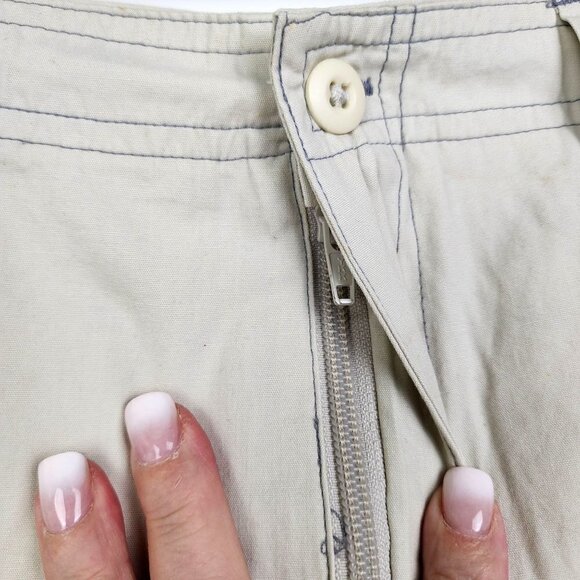 725 Originals 100% Cotton Cargo Shorts Flat Front Beige Men's Size 38 - Picture 3 of 13